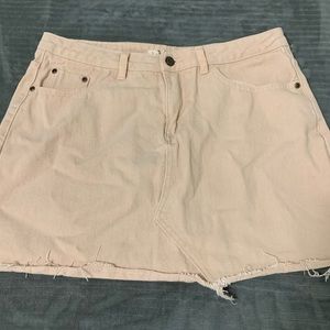 Light Pink Jean skirt - High Waist